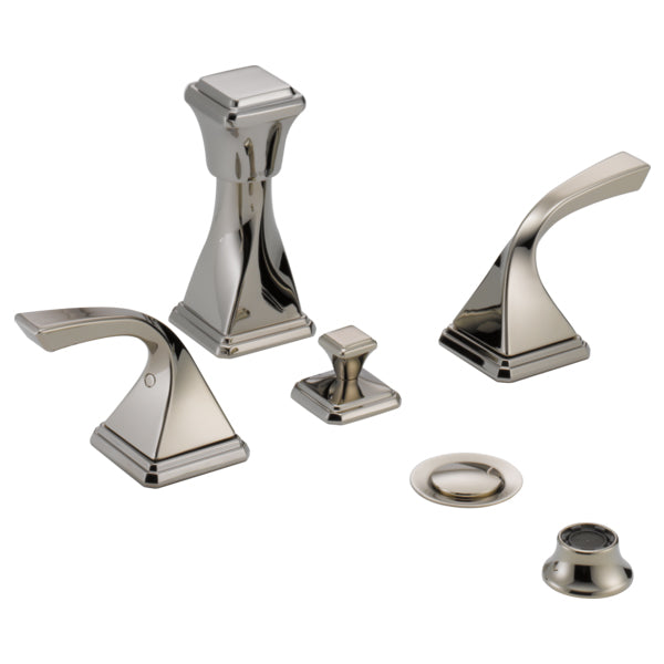 Virage 4 Hole Bidet Faucet in Polished Nickel