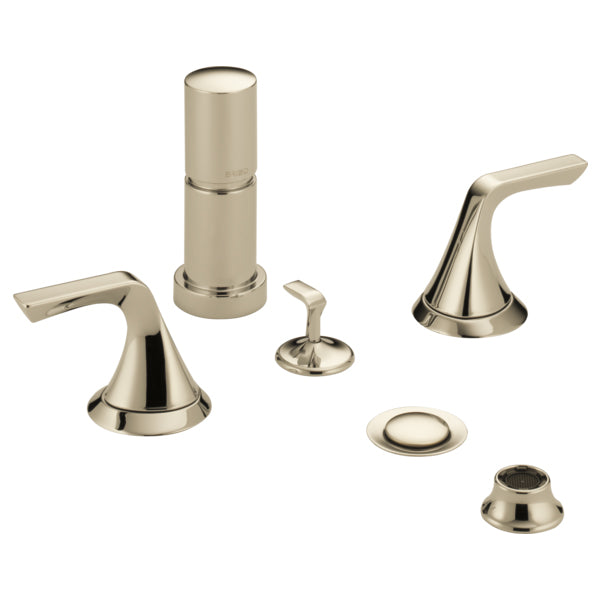 Sotria 4 Hole Bidet Faucet in Polished Nickel