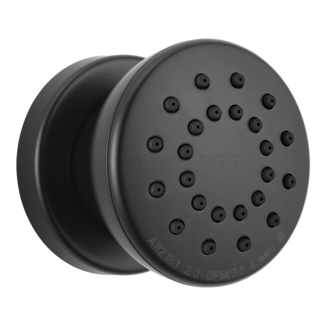 Brizo Essential Surface Mount Round Body Spray In Matte Black