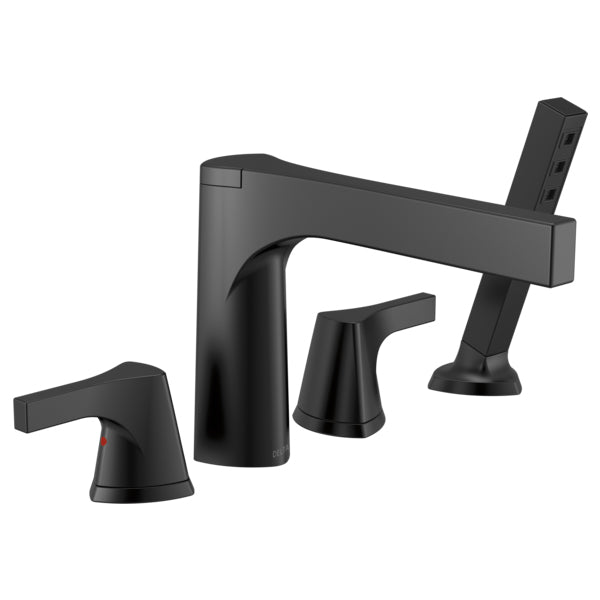 Zura Roman Tub Trim W/Handshower In Matte Black