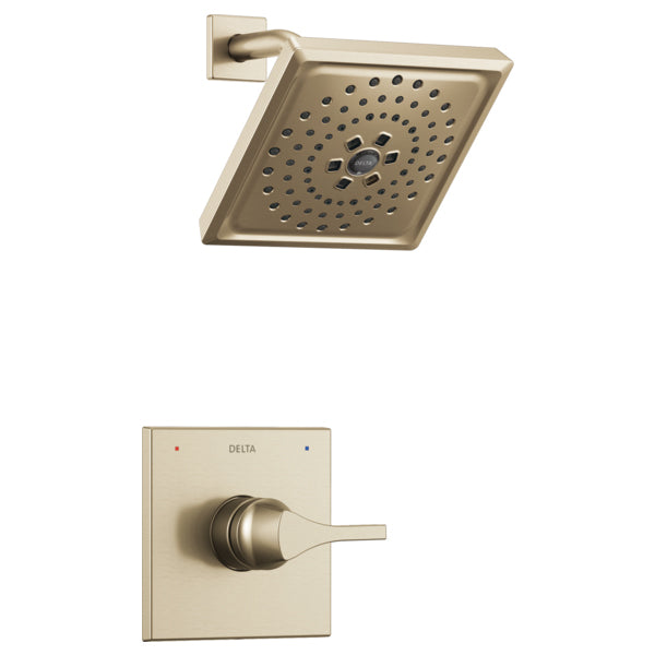 Zura Shower Trim W/Multi-Function Showerhead In Champagne Bronze