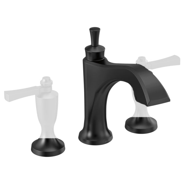 Dorval Tub Trim Less Handles In Matte Black