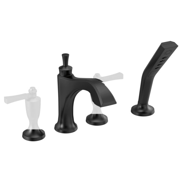 Dorval Tub Trim W/Handshower In Matte Black