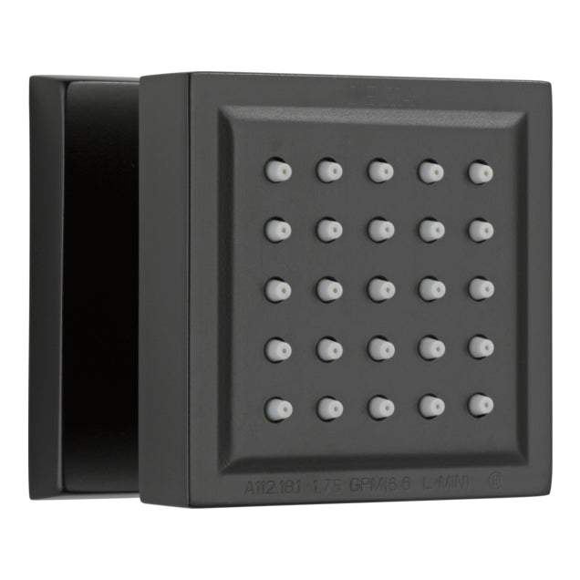 H2Okinetic Surface Mount Square Body Spray In Black Matte