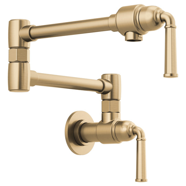 Rook Wall Mount Pot Filler in Luxe Gold