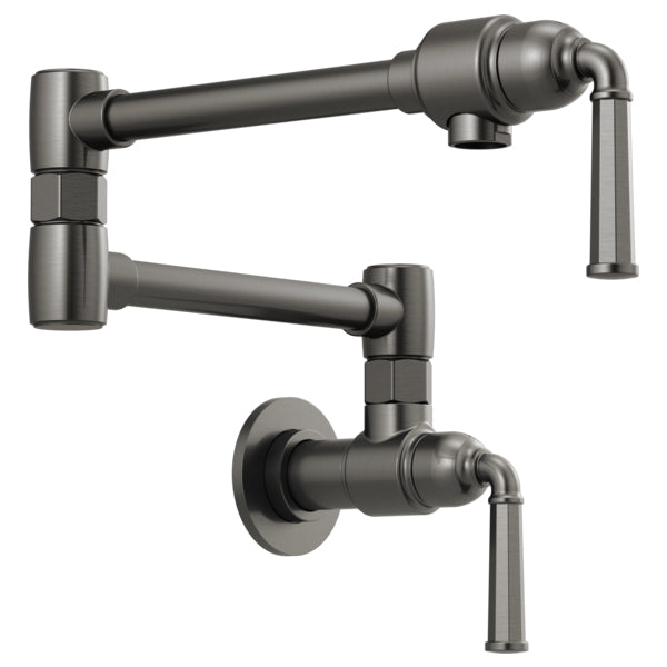 Rook Wall Mount Pot Filler in Luxe Steel