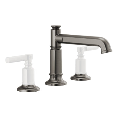 Invari Widespread Lav Faucet w/Column Spout in Stainless, No Handles