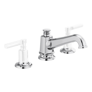 Invari Widespread Lav Faucet w/Angled Spout in Chrome, No Handles