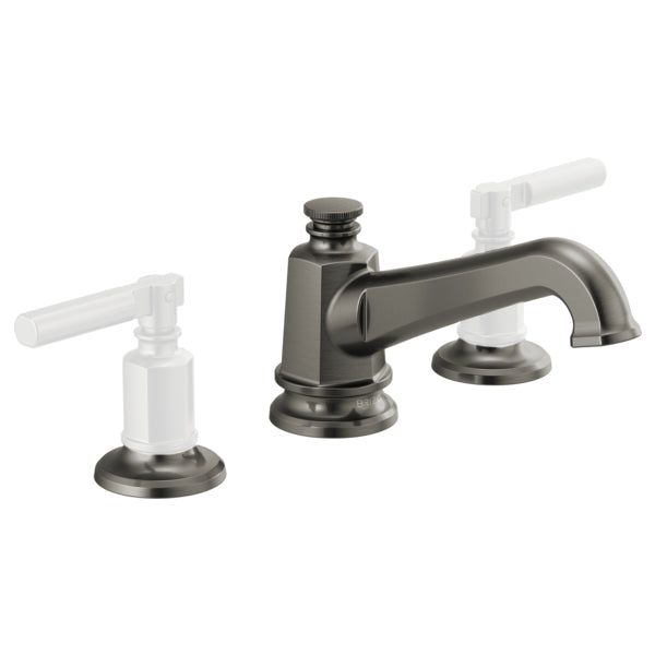 Invari Widespread Lav Faucet w/Angled Spout in Stainless, No Handles