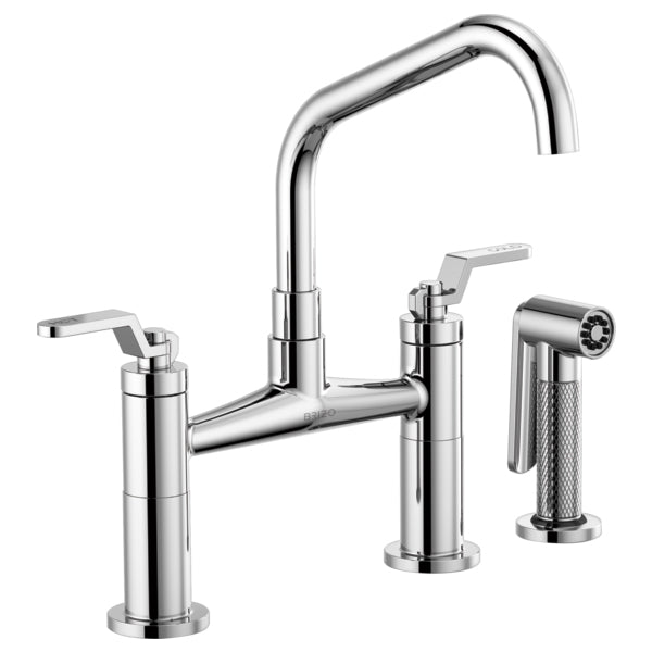 Litze Kitchen Bridge Faucet in Chrome