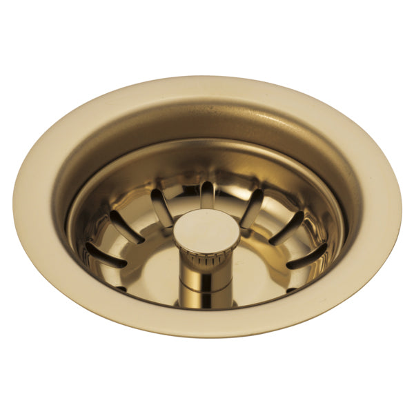 Brizo Kitchen Sink Flange & Strainer in Polished Gold