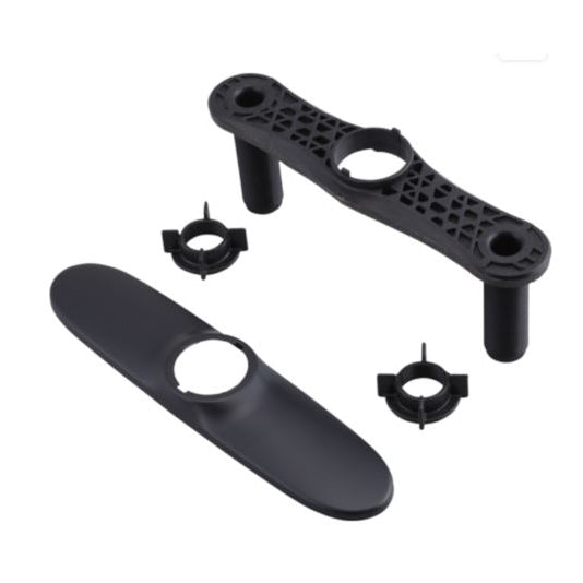 Essa Escutcheon w/Baseplate & Nuts in Matte Black
