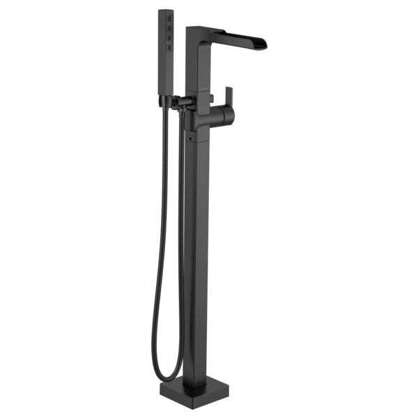 Ara Channel Tub Trim W/Handshower In Matte Black