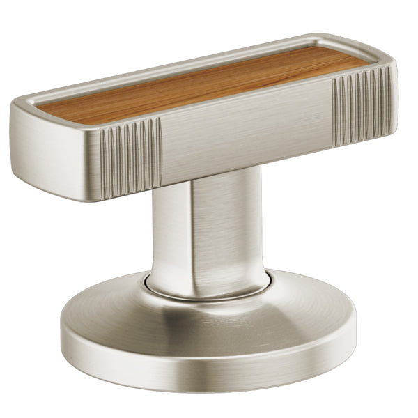 Brizo Kintsu Lav Knob Handles w/Wood Inlay in Nickel (2 pc)