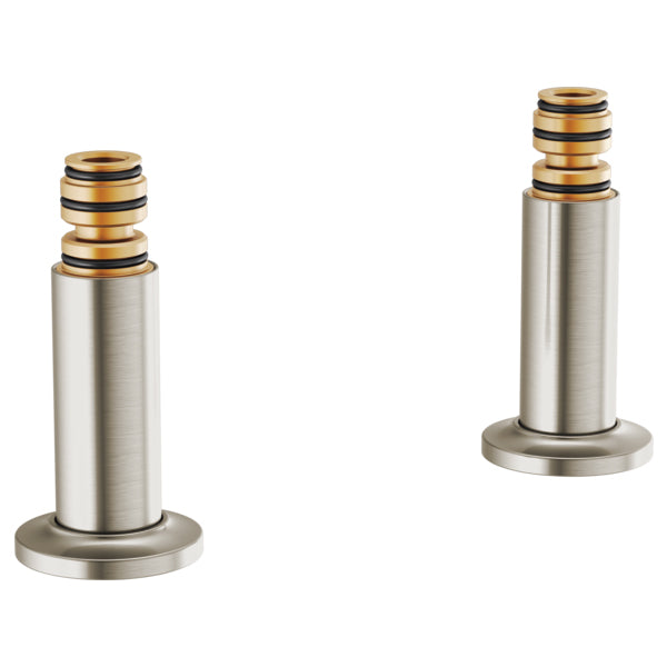 Brizo Kintsu Deck Mounted Tub Filler Unions in Luxe Nickel