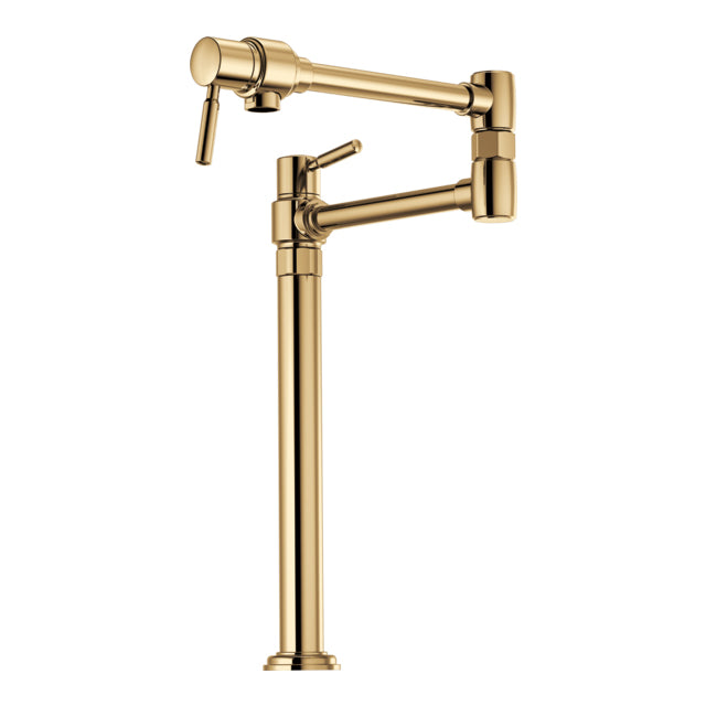 Brizo Euro Deck Mount Pot Filler Faucet in Polished Gold