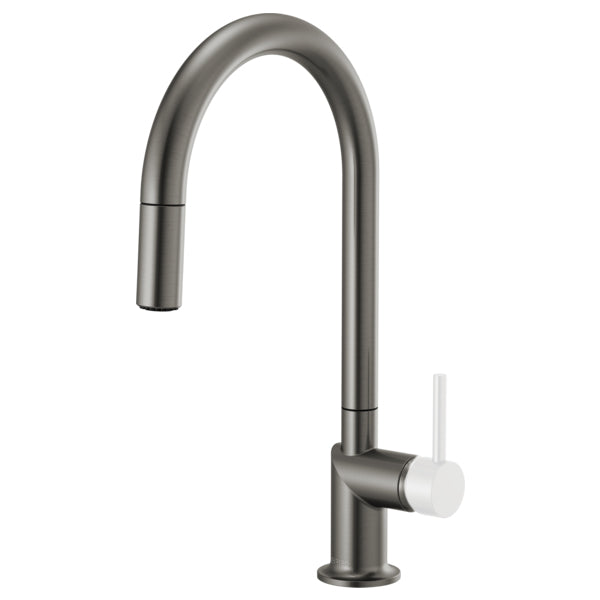 Odin Pull-Down Faucet w/Arc Spout, No Hdl in Luxe Steel