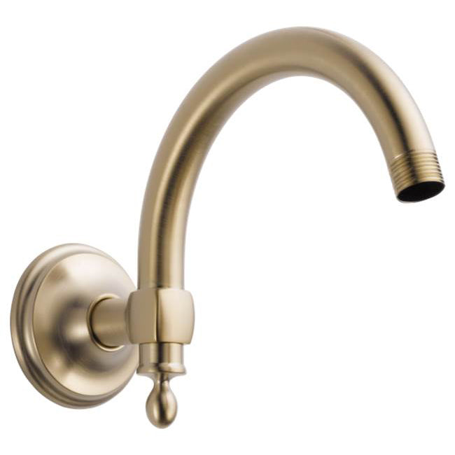 Brizo Essential Wall Mount Shower Arm & Flange In Luxe Gold