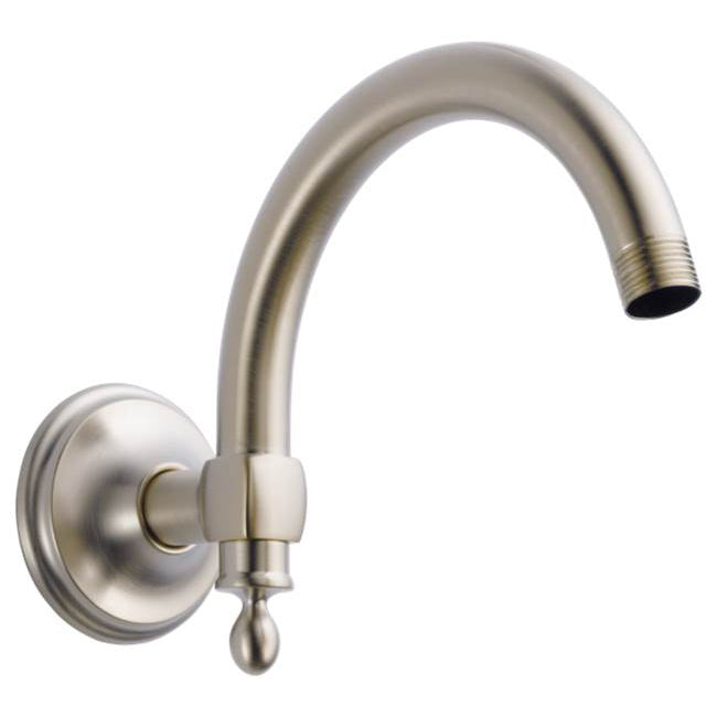 Brizo Essential Wall Mount Shower Arm & Flange In Luxe Nickel