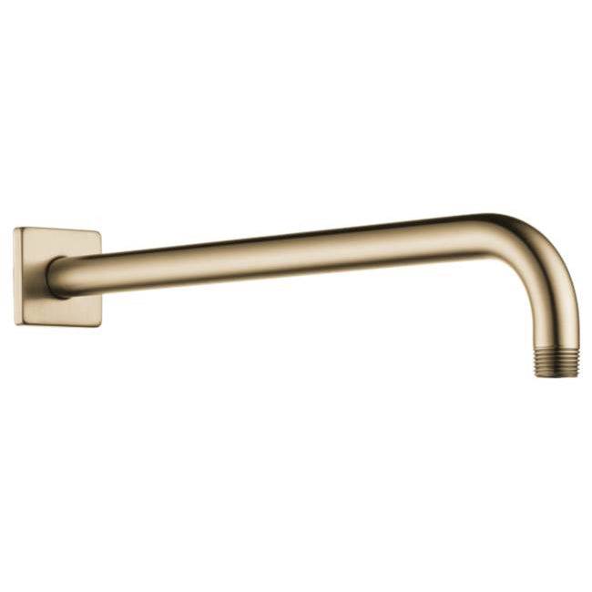 Brizo Essential Wall Mount Shower Arm & Flange In Luxe Gold