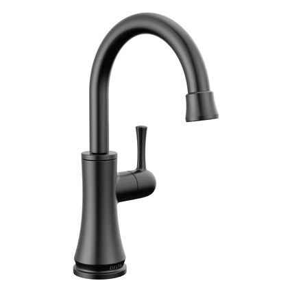 Transitional Beverage Faucet in Matte Black