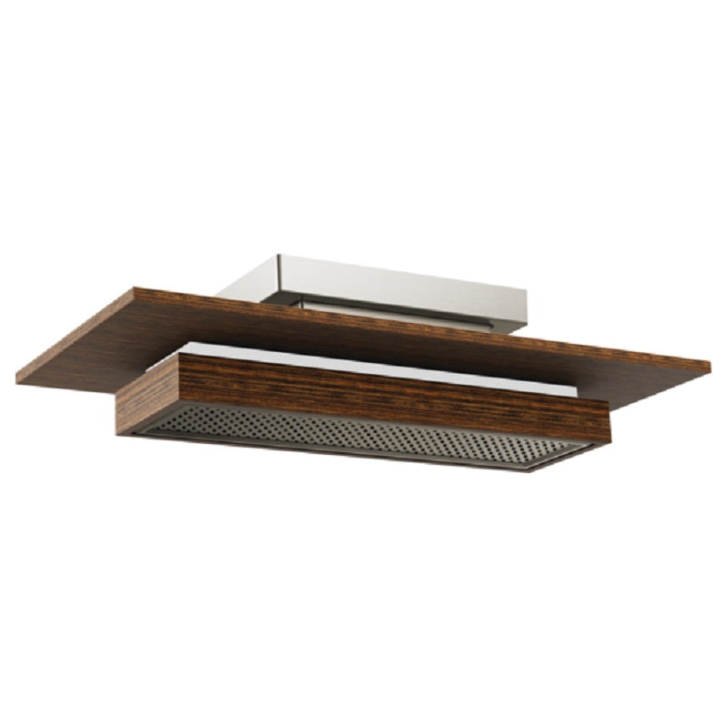 Frank Lloyd Wright 21" Showerhead in Luxe Nickel/Wood, 1.75 gpm