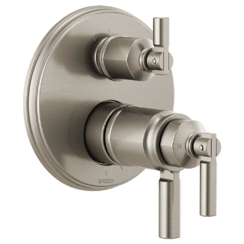 Invari Thermostatic Valve Trim w/3F Diverter in Luxe Nickel