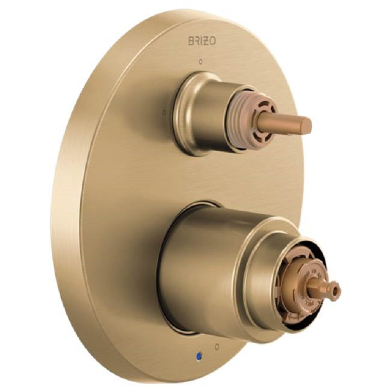 Odin Pressure Balance Trim w/6F Diverter, No Hdl in Luxe Gold