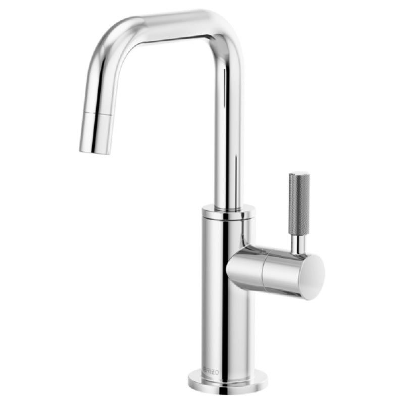 Litze Beverage Faucet w/Sq Spout & Knurl Hndl in Chrome