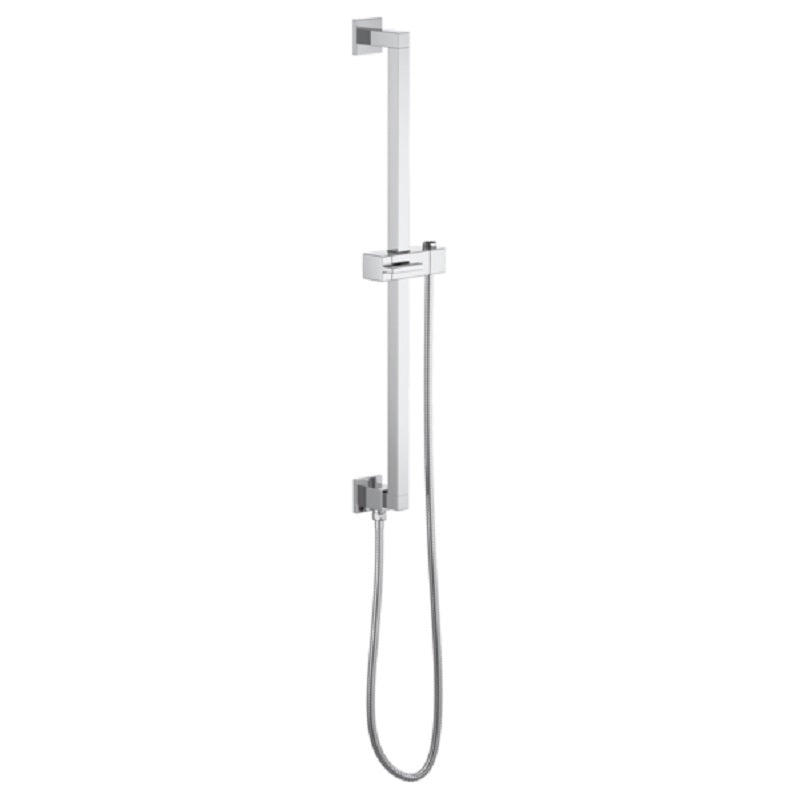 Brizo Essential Linear Square Slide Bar w/Hose in Chrome