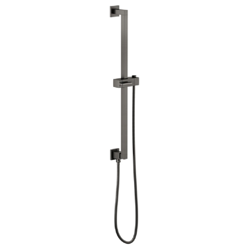 Brizo Essential Linear Square Slide Bar w/Hose in Luxe Steel
