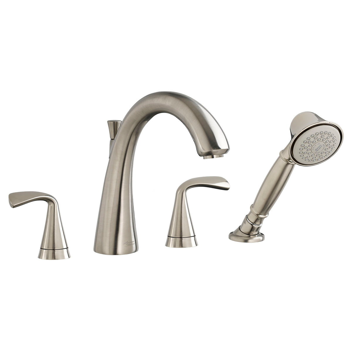 Fluent Roman Tub Trim W/Handshower In Brushd Nckl