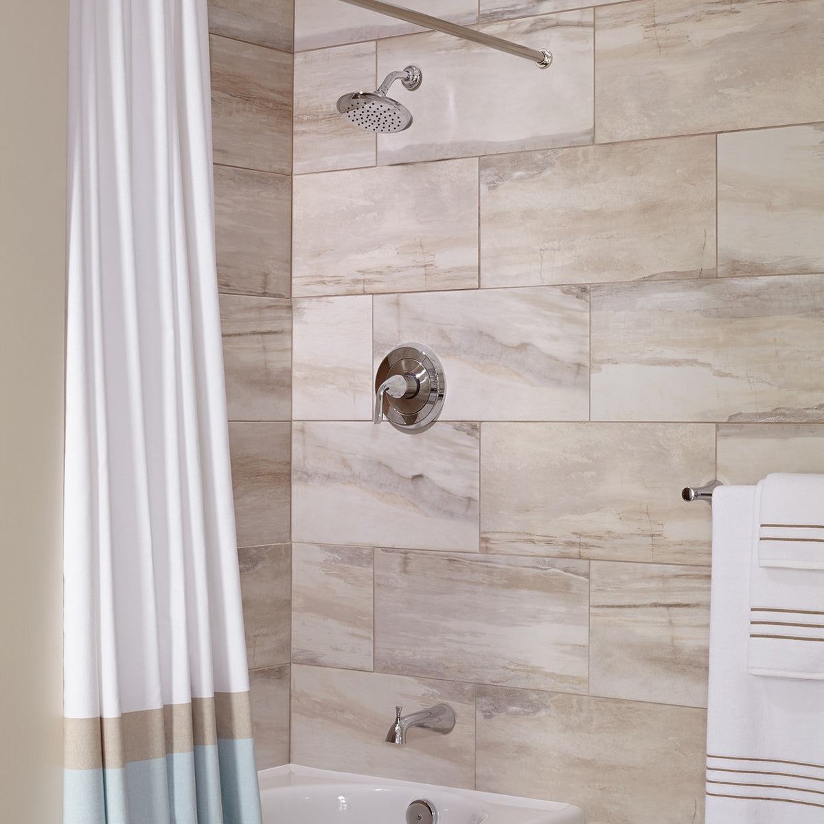 Fluent Tub/Shower Trim Kit In Polished Chrome