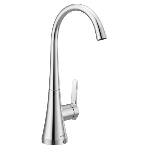Chrome Single Hole High Arc Cold Water Beverage Faucet