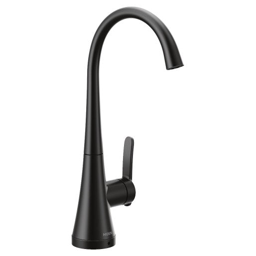 Matte Black Single Hole High Arc Cold Water Beverage Faucet