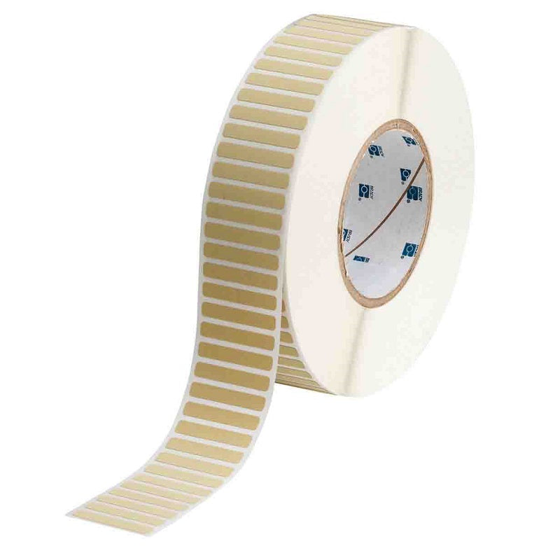 Matte Polyimide Labels 0.25x1.5" Amber 10,000 per Roll