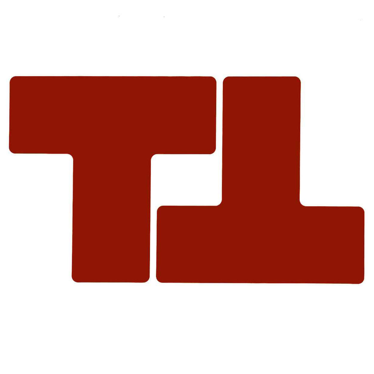 ToughStripe 3"x8" Red T-Shaped Corner Floor Marks