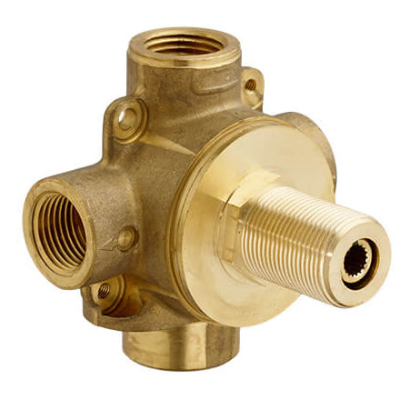 4/3 Port Diverter Rough-In Valve Only 1/2" NPT 1 Inlet & 3 Outlets