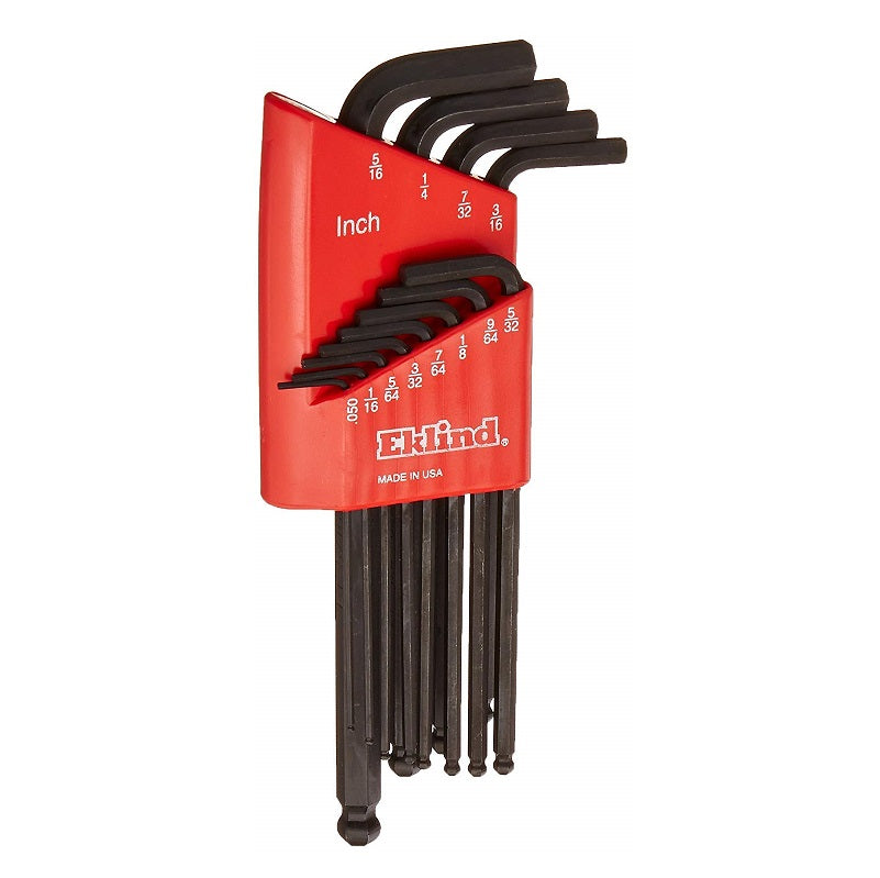 Hex L-Key Set .050" to 5/16" Ball End 12 keys