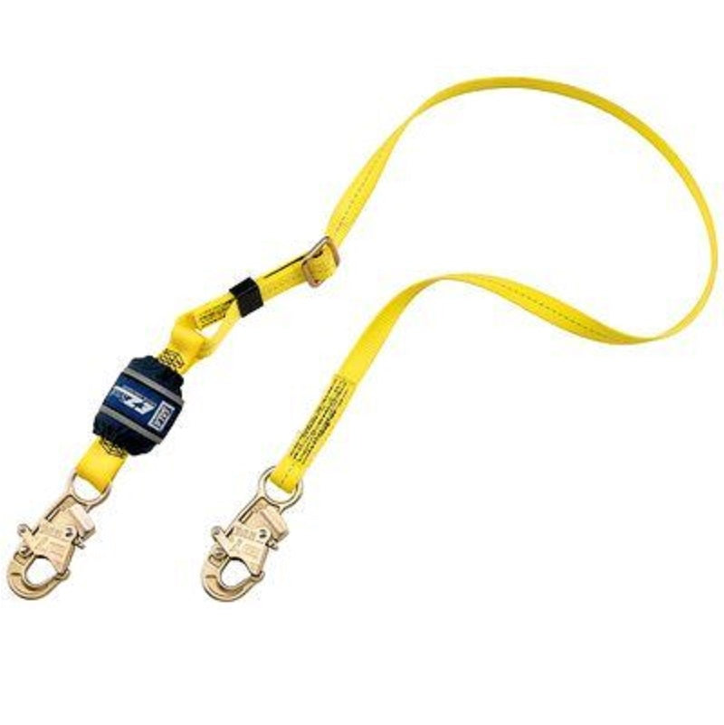 DBI Sala EZ Stop Adjustable Shock Absorbing Lanyard 6' Single-Leg Adjustable Web with Snap Hooks at Each End