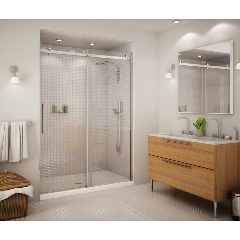 Halo 56-1/2~59x78-3/4" Slide Shower Door w/8mm Clear, Chrome