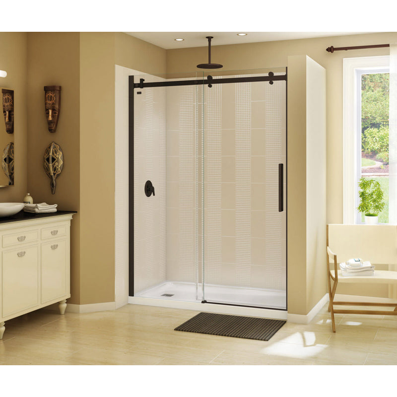 Halo 56-1/2~59x78-3/4" Slide Shower Door w/8mm Clear, Bronze