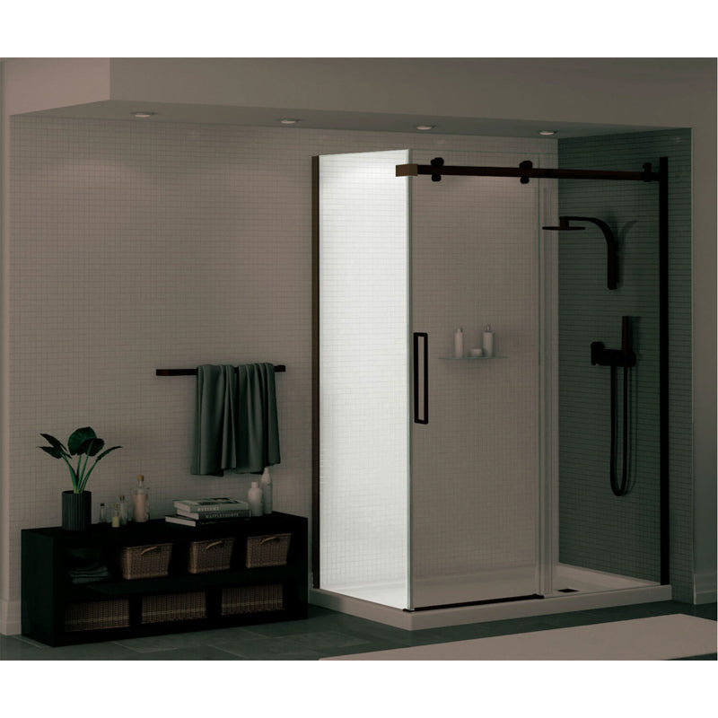 Halo Return Panel for 32" Base w/Clear Glass & Bronze Frame
