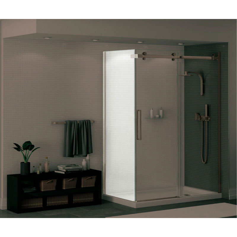 Halo Return Panel for 32" Base w/Clear Glass & Nickel Frame