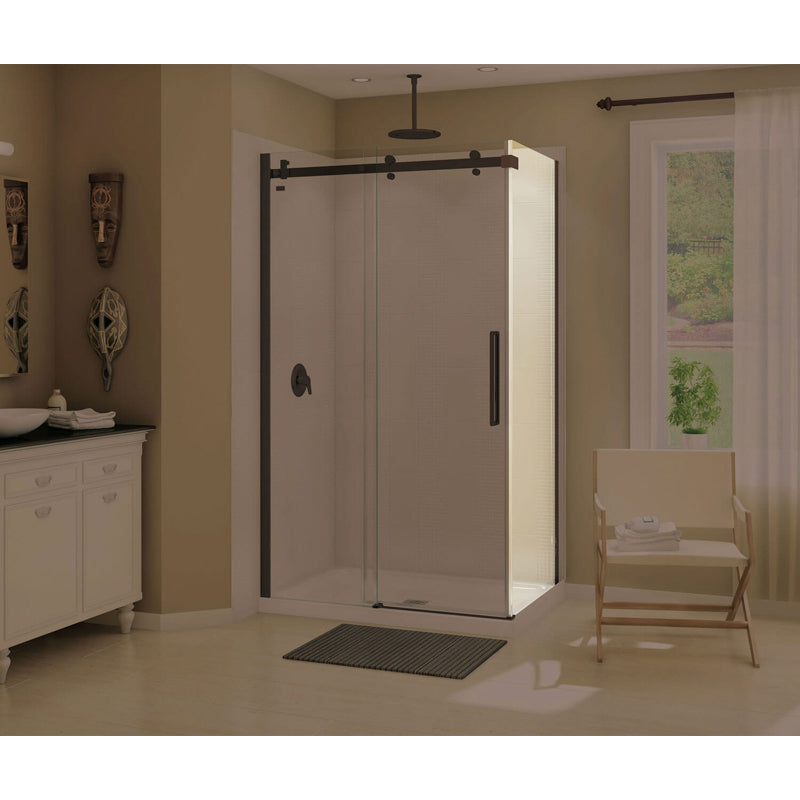 Halo Return Panel for 34" Base w/Clear Glass & Bronze Frame