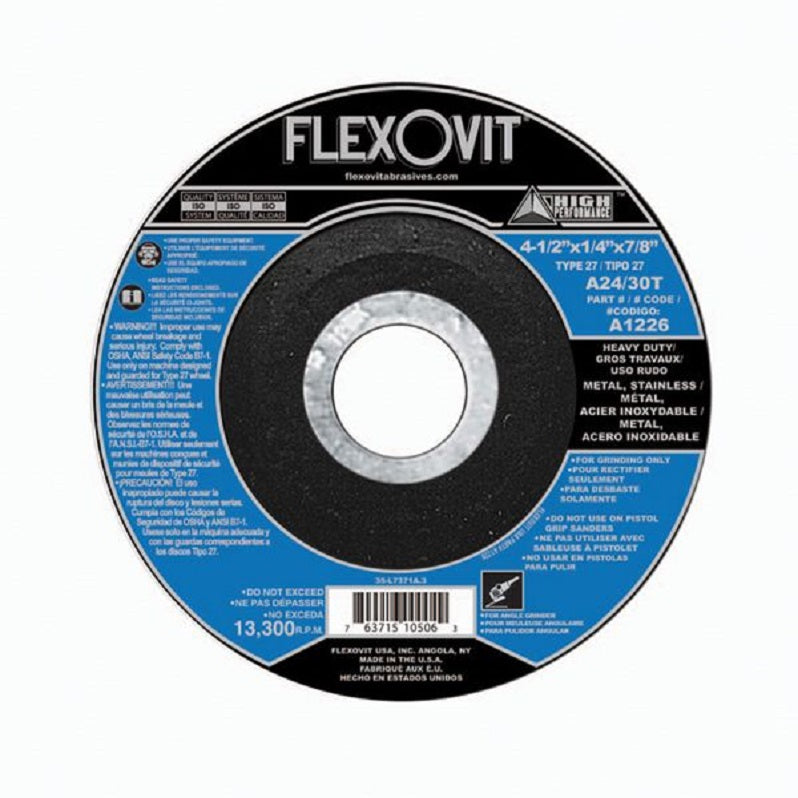 WHEEL 4-1/2X1/4X7/8 A24 TP27 A1226