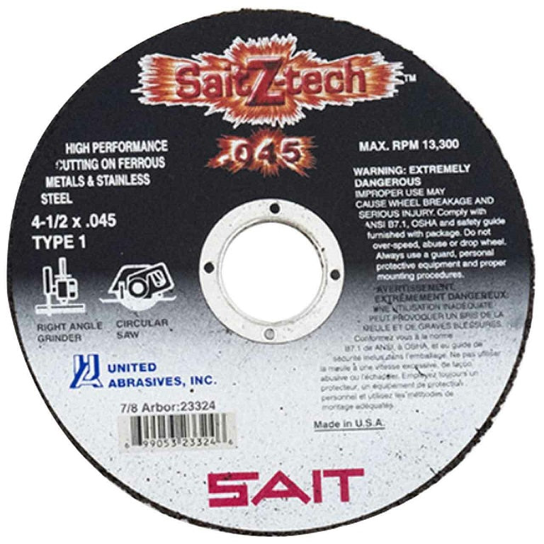 WHEEL 4-1/2X.045X7/8 - Z-TECH 23324 - TYP-1 - CUT-OFF