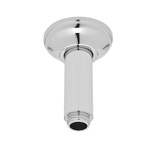Traditional Style Ceiling Mount Shower Arm & Flange In Polished Chrome