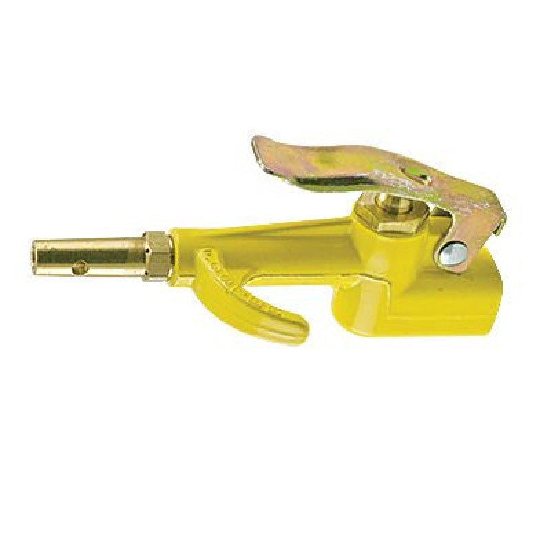 Blow Gun 1/4" Inlet Yellow Lever Type with Pressed Standard Tip