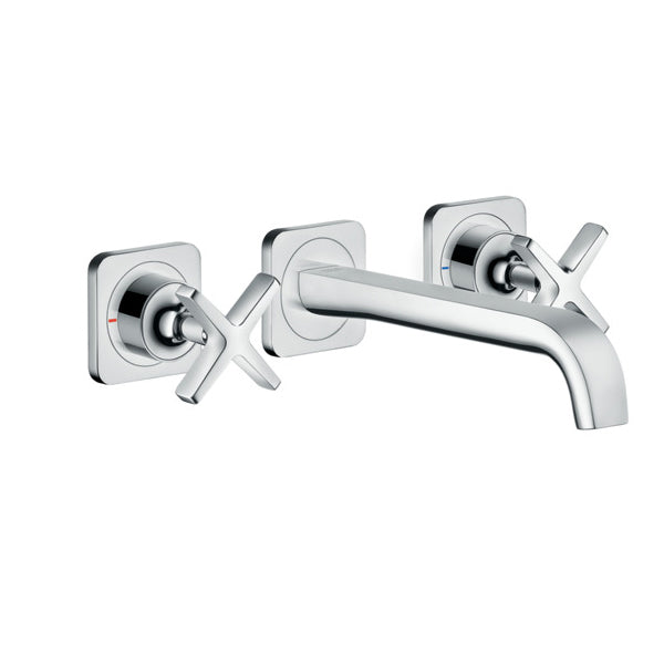 Axor Citterio E Wall Mnt Widespread Faucet Trim in Chrome, 1.2 gpm